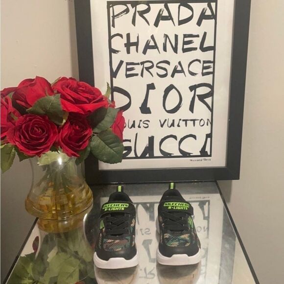 BOYS SKECHERS Sport Lighted Flex-Glow Sneakers - Picture 2 of 7